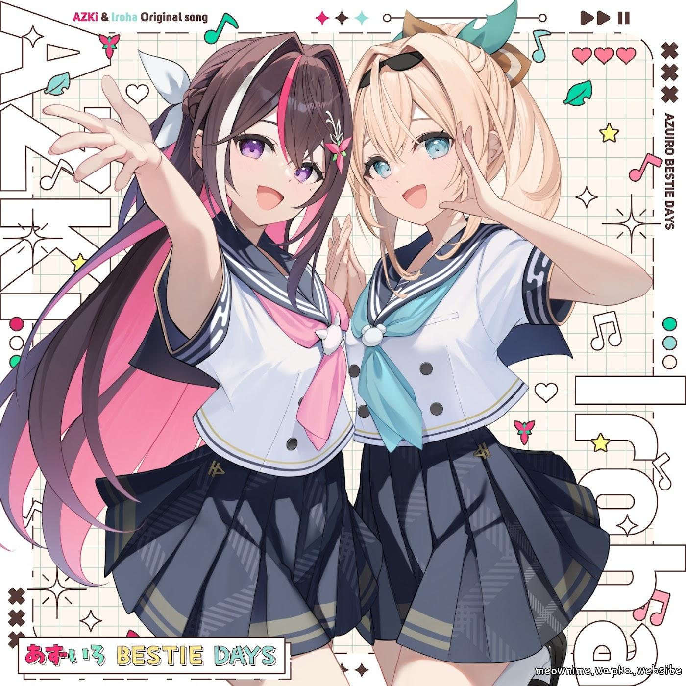 AZKi & Kazama Iroha - AZUIRO BESTIE DAYS [Theme Song hololive IDOL PROJECT] cover art on Wallkpop
