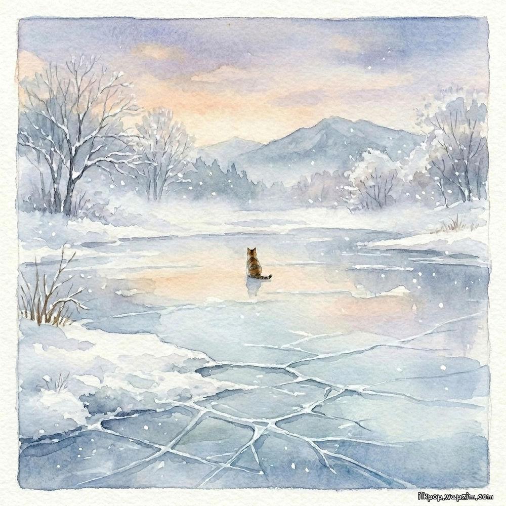 Cozycat - 살얼음 (Thin ice) cover art on Wallkpop