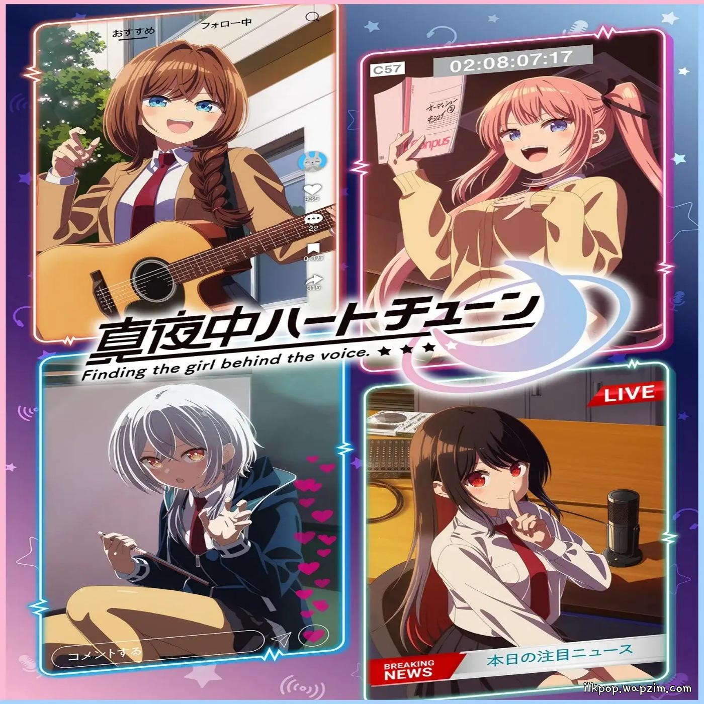 Hoshimachi Suisei - Tsuki ni Mukatte Ute [Opening Mayonaka Heart Tune] cover art on Wallkpop