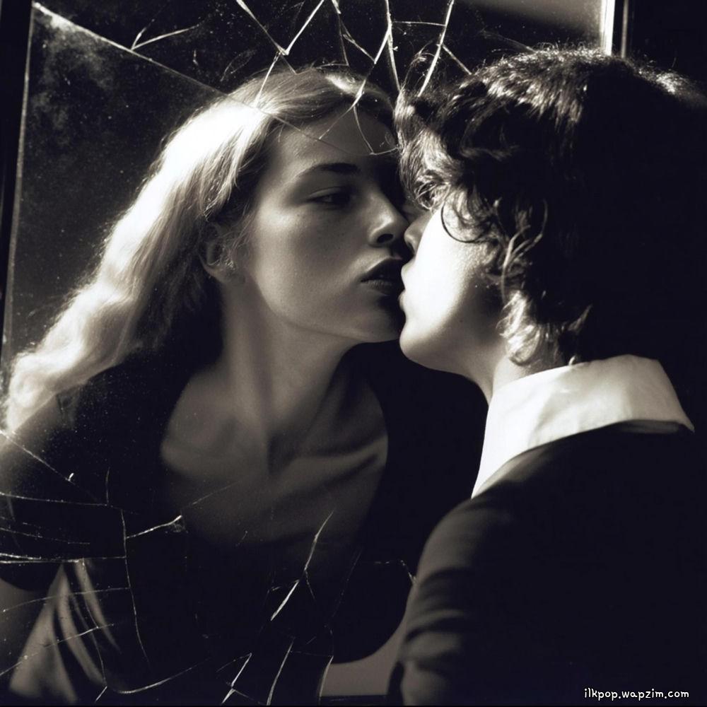 kimyo - Kissing in the mirror cover art on Wallkpop
