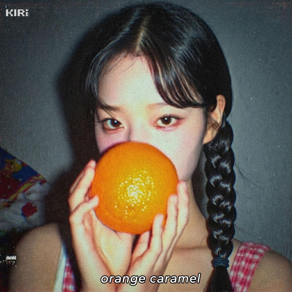 KIRI - orange caramel cover art on Wallkpop