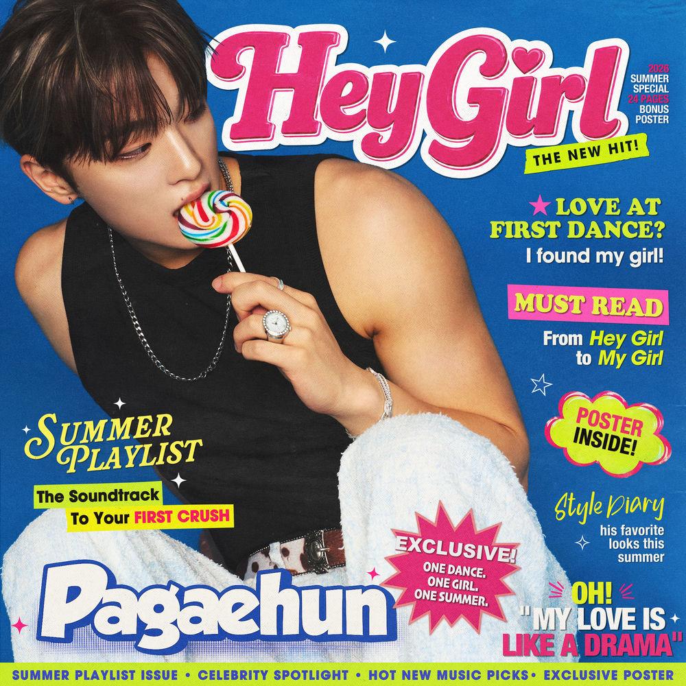 Pagaehun - Hey Girl cover art on Wallkpop