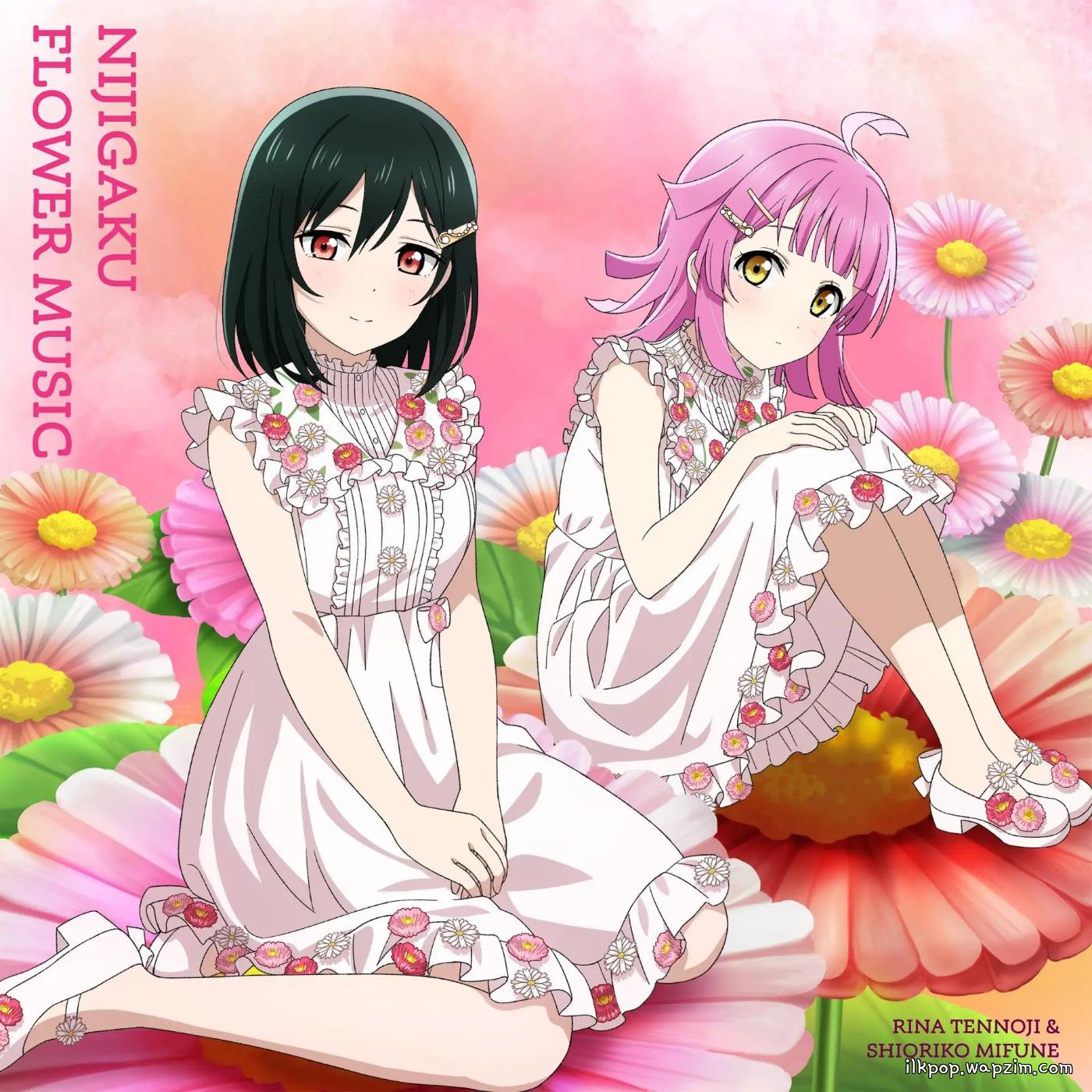 Rina Tennouji (CV: Chiemi Tanaka), Shioriko Mifune (CV: Moeka Koizumi) - VIVA! [Theme Song NIJIGAKU FLOWER MUSIC] cover art on Wallkpop