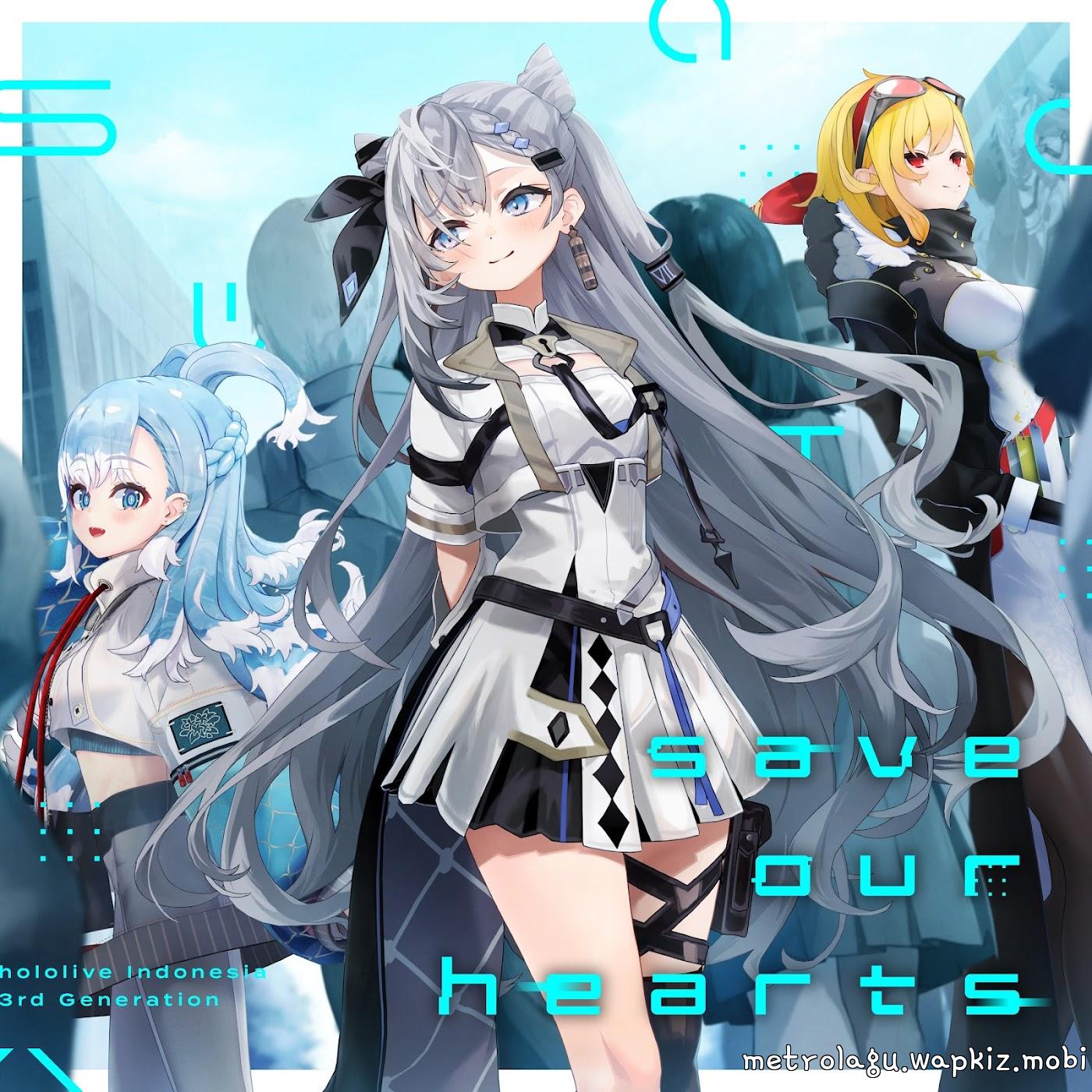 Vestia Zeta, Kaela Kovalskia and Kobo Kanaeru - save our hearts (Japanese ver.) [Theme Song hololive IDOL PROJECT] cover art on Wallkpop