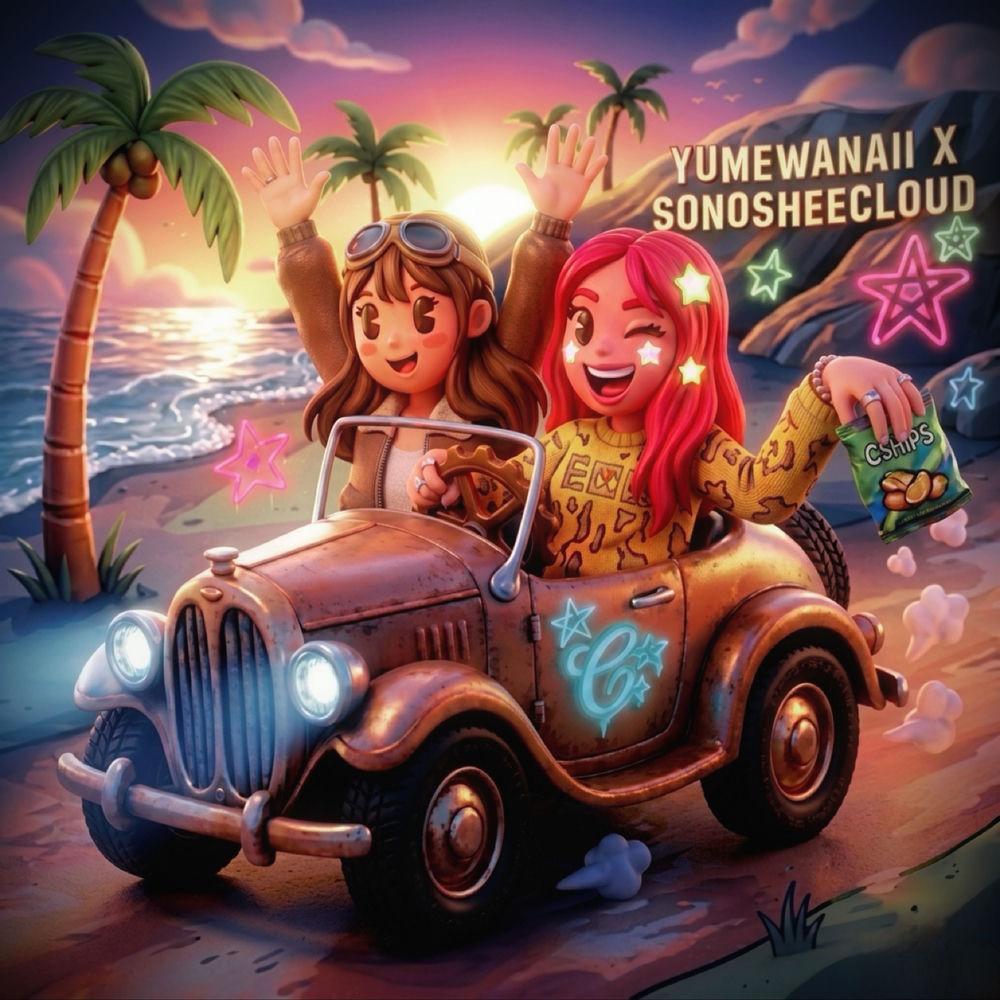 Yumewanaii & Sonoshee cloud - LIKE A STAR cover art on Wallkpop
