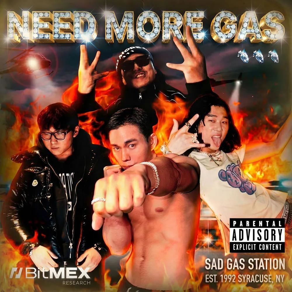 YUNB - NEED MORE GAS (Feat. Dbo, ksmartboi, Huckleberry P) cover art on Wallkpop